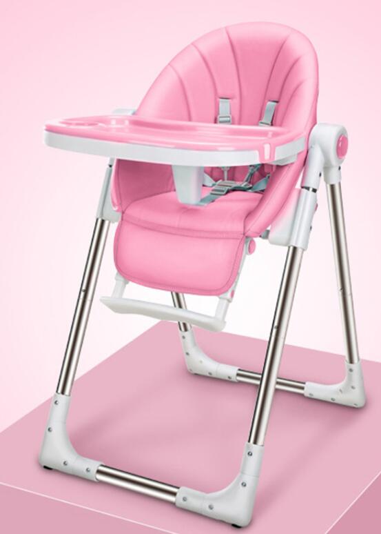 Chaise de siège pour bébé, pliante et polyvalente, portable, chaise de table à manger pour enfants,: Rose