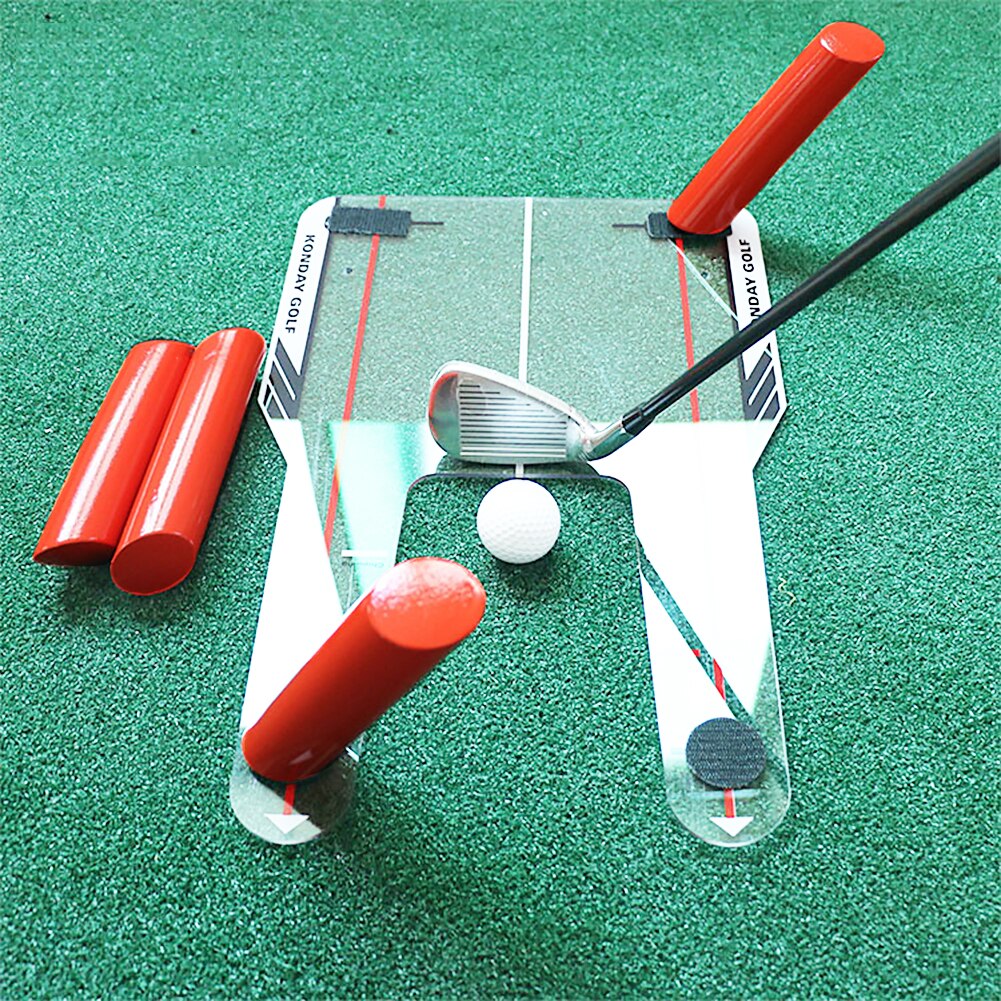 Golf Swing Training Aid Acryl Base 4 Path Staven Met Tethers Voor Beginner Aids Juiste Praktische Beoefenen Gids