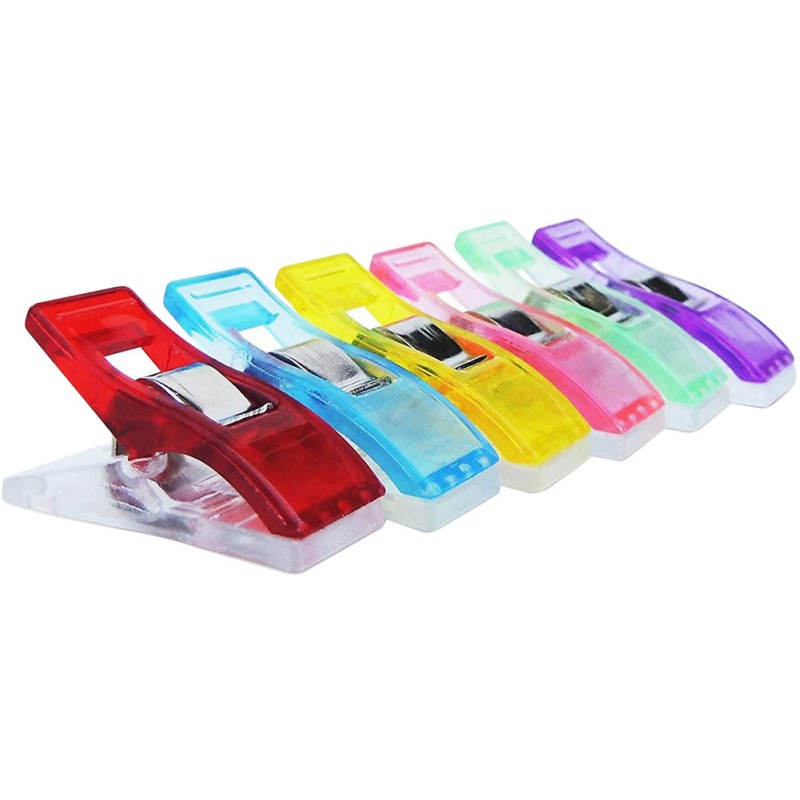 100 Uds. Herramienta de costura de Patchwork de artesanía de revestimiento para suelo DIY Clip de costura de plástico Multicolor pinzas de tela Accesorios