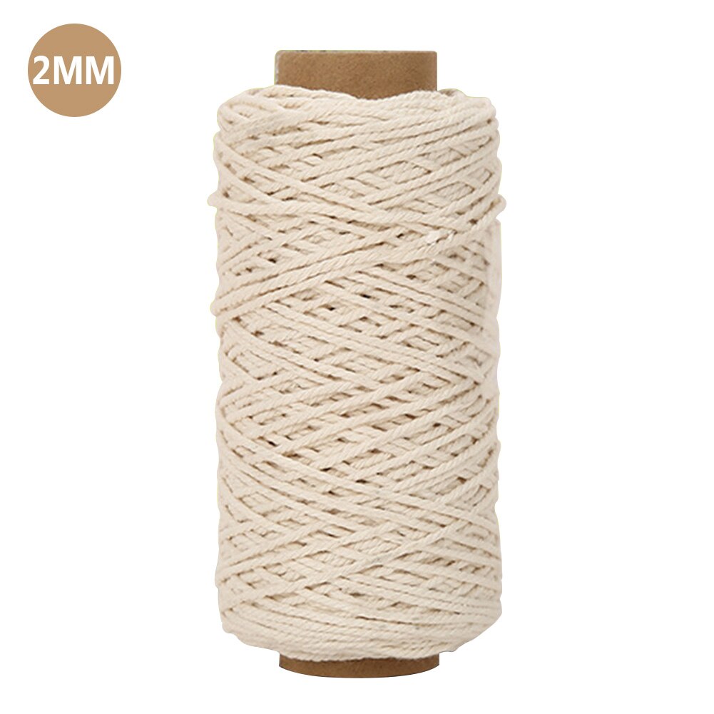 Macramé touw bruiloft ambachtelijk beige gedraaid koord haakwerk doe-het-zelf knutsel katoenen touw: 2mm