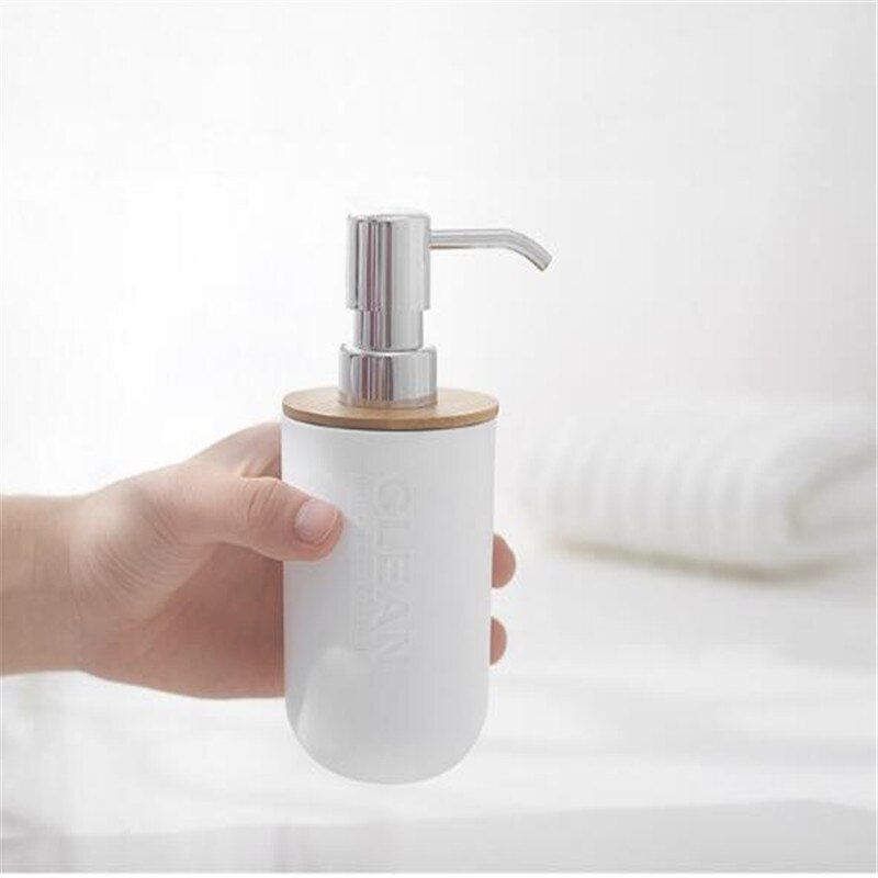 Bathroom Accessories Toilet Brush Soap Dish Dispenser Bamboo Toothbrush Holder