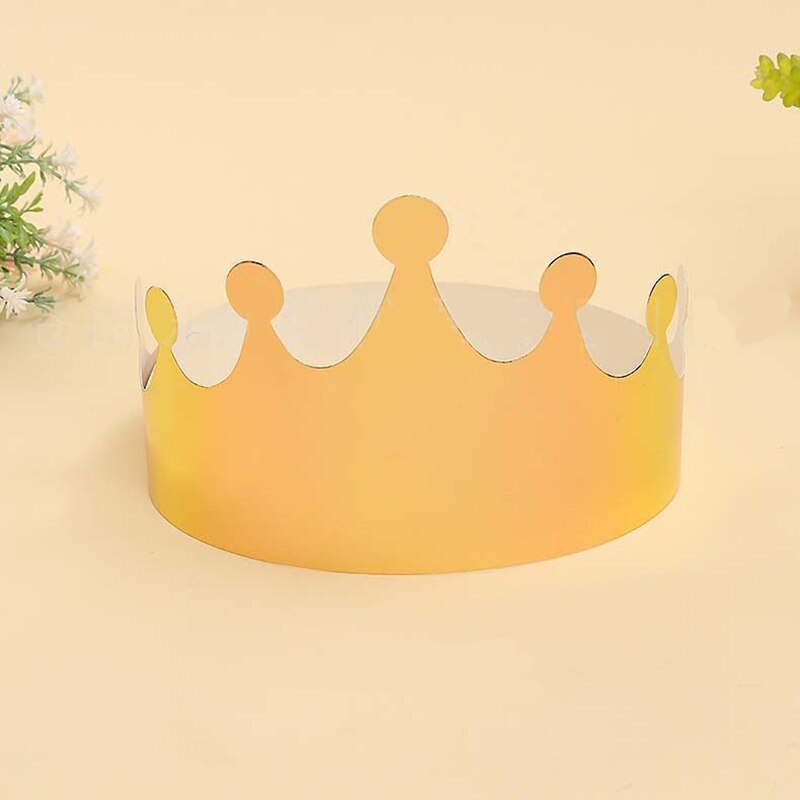 30 Stks/set Goud Zilver Verjaardagsfeestje Hoeden Papier Crown Kids Verjaardagsfeestje Supplies Partij Kroon Hoed Cap Viering Bruiloft Decor: M10