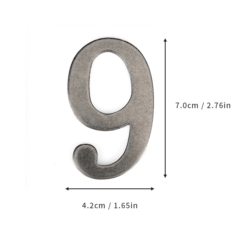 Silver Metal Door Number with Magnets 7*4cm House Number Apartment Door Number for Outdoor Hotel Home Mailbox Label: Fluorescent Green