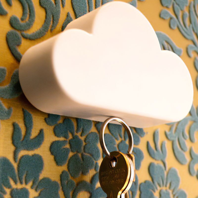 Magnetische Haken Creatieve Thuis Opslag Houder Wit Cloud Vorm Magnetische Magneten Sleutelhouder Voor Cloud Magnetische Haak