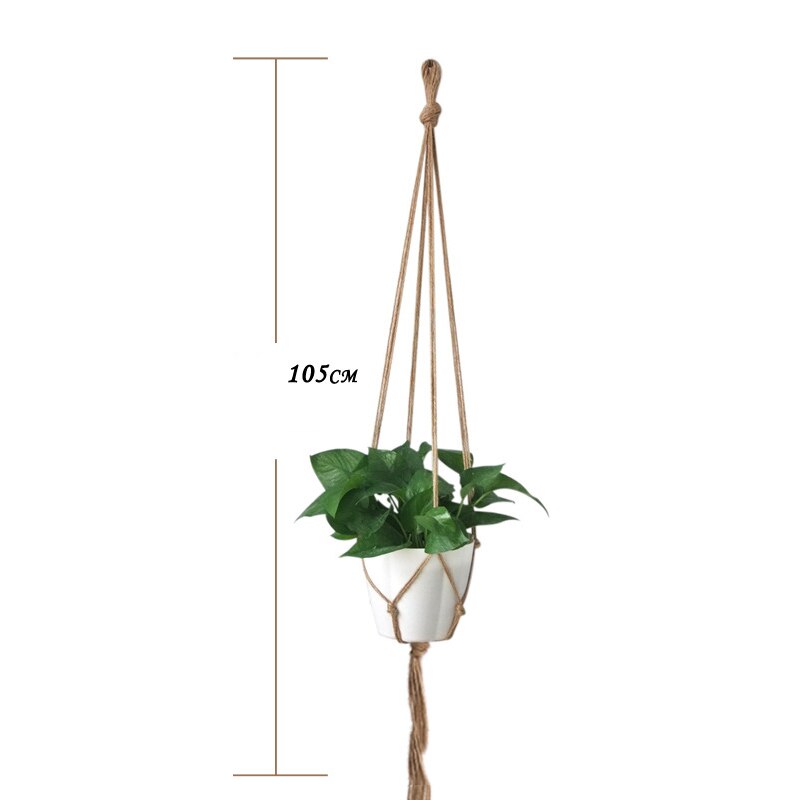 100% Handmade Macrame Plant Hanger Flower /pot Hanger for Wall Decoration Courtyard Garden Decor: 7