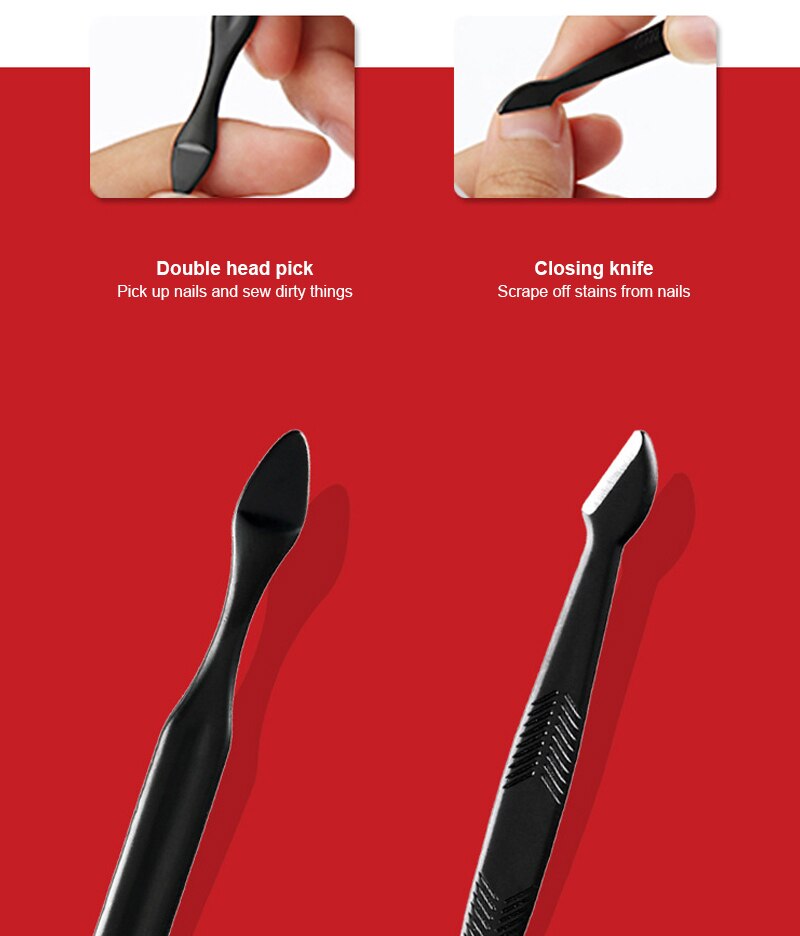 16Pcs/set Nail Cutter Nail Clipper Set Folding Bag Stainless Steel Cutter Tool Finger Nail Clipper Kit Scissors Nail Trimmer Set