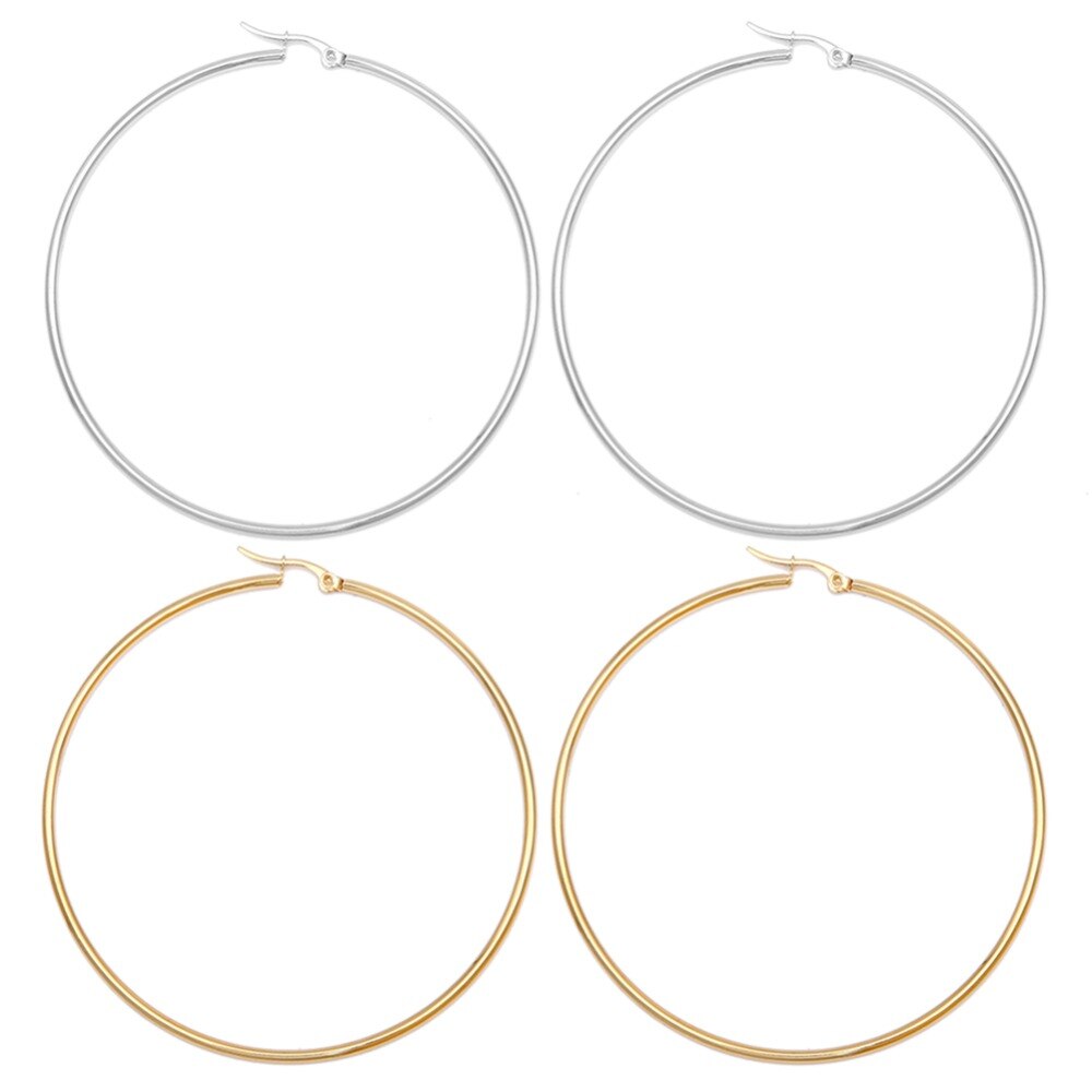 Huge Gold Hoop Earrings for Women Stainless Steel Plated Gold Hooped Earrings for Women Large Hoop Earrings for Women