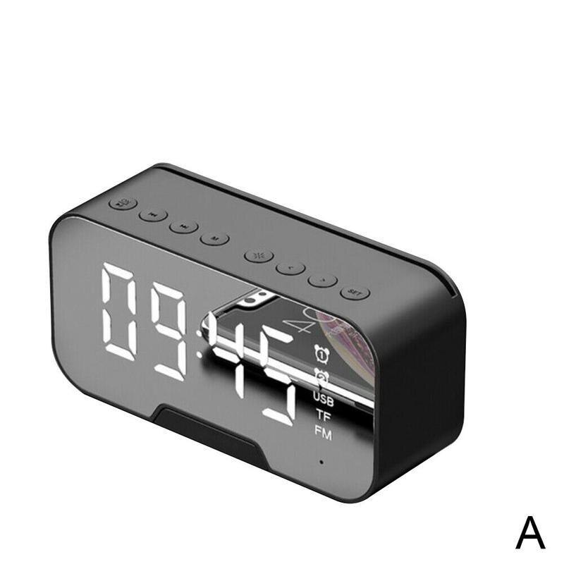 Standard Version G10 Mirror Clock Wireless Bluetooth Radio Adjustable Screen Brightness Clock Digital Led Alarm Clock Suppo Q1n6: A