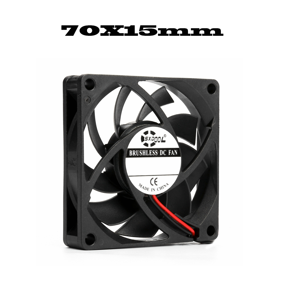 40mm 50mm 60mm 70mm 80mm 92mm 120mm DC 5V 12V 24V caja de Motor sin escobillas de refrigeración Axial ventilador silencioso rodamiento de manga de 2 pines: 1 mm / YELLOW