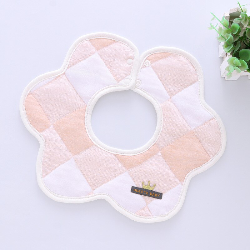 Baumwolle Wasserdicht Baby Lätzchen Rundhals Baby Spucktuch 360 Grad Blume Lätzchen für Mädchen Baby Kleidung Bandana WHT072: WHT072D