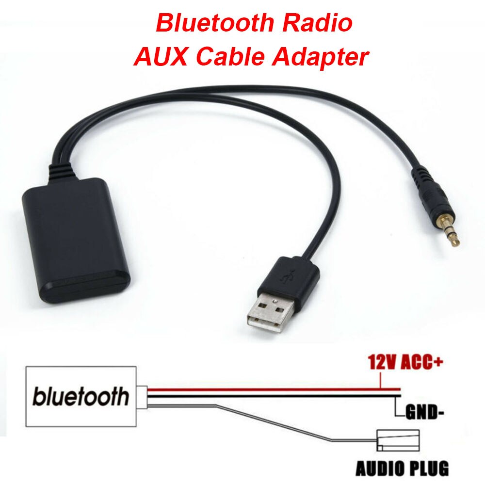 Adaptador de Cable auxiliar para Radio de coche, accesorio para BMW E90, E91, E92, E93, enchufe USB de 3,5mm, 12V, CC, receptor Bluetooth