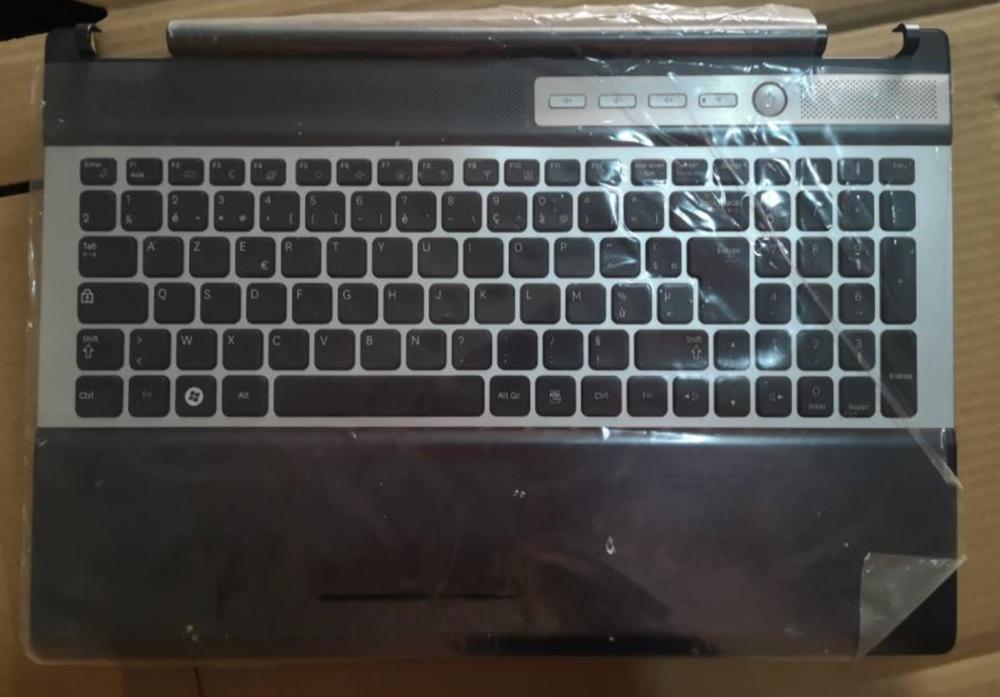 Cubierta superior de reposamanos para SAMSUNG RF510, RF511, NP-RF510, portátil, teclado europeo, Touchpad, novedad/original, NP-RF511