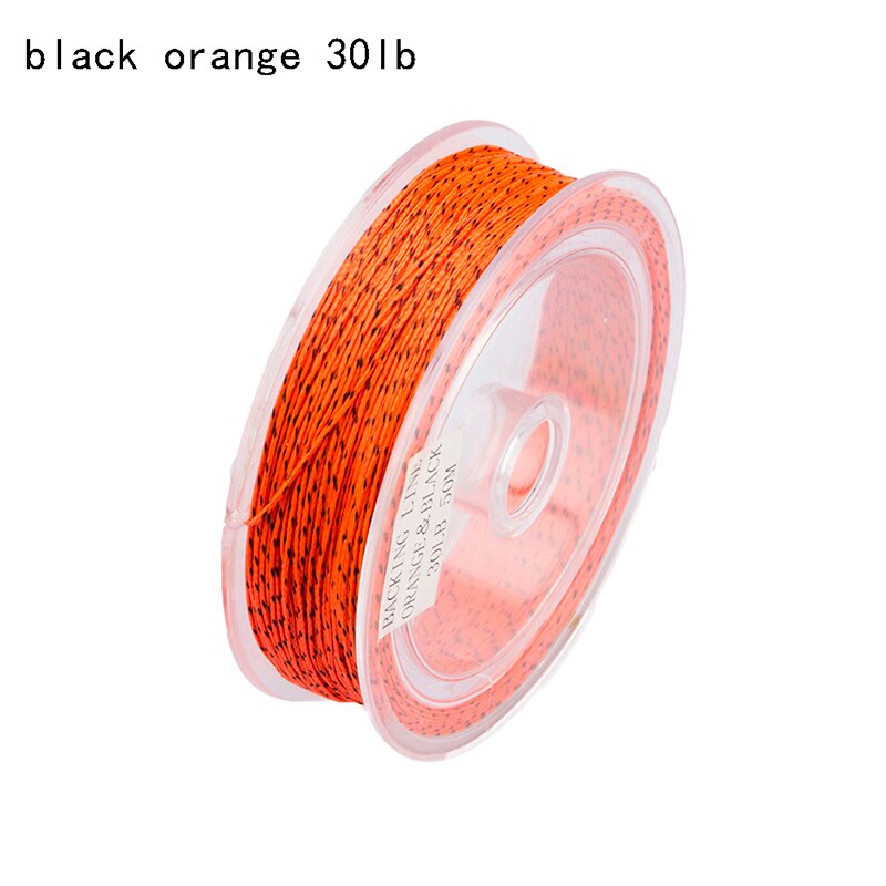 Vliegende Vissen Backing Lijn Vislijn 50M/54.7Yards Nylon 20/30LB Trekkracht Spare Draad Vis gear Pesca Soft Bescherm Handen: Orange 30LB