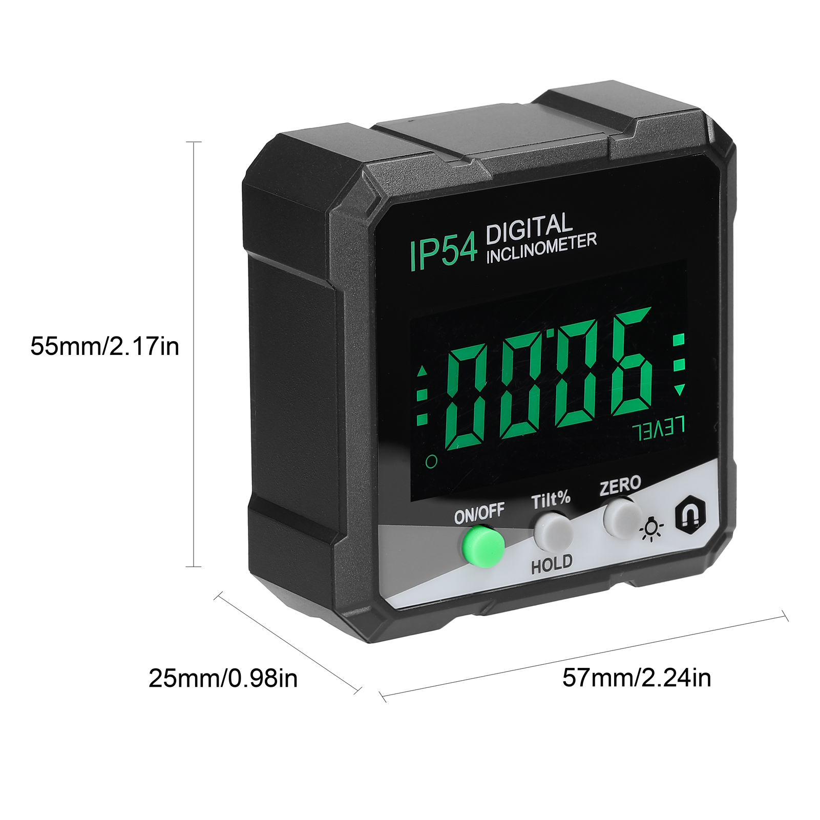 IP54 4*90° Multifunctional Digital Inclinometer LCD Backlight Protractor Slope Meter Digital Angle Ruler Portable Protractor