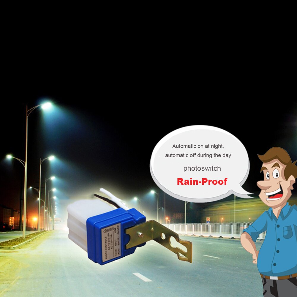 Automatic Street Lamp Light Switch Controller DC AC 12V/110V/220V 50-60Hz 10A Photo Control Sensor Switch