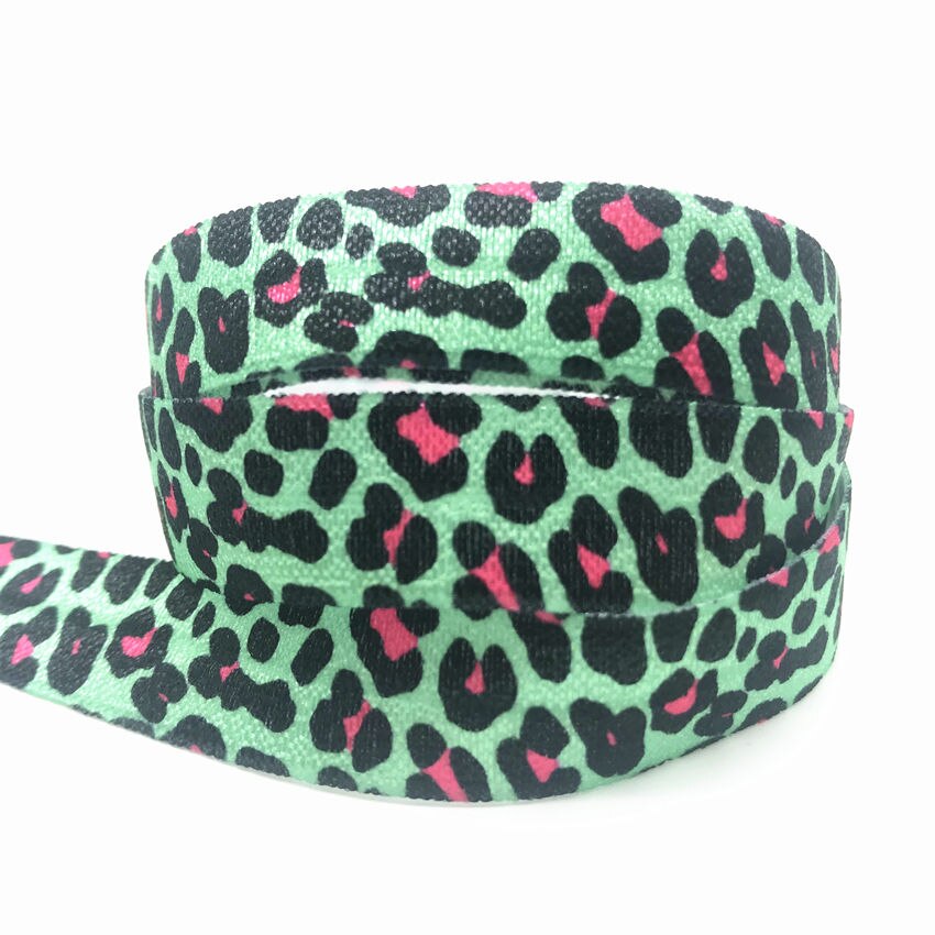 Cinta de 10y 15mm con estampado de leopardo, lazo elástico para el pelo de costura Diy, accesorio de embalaje