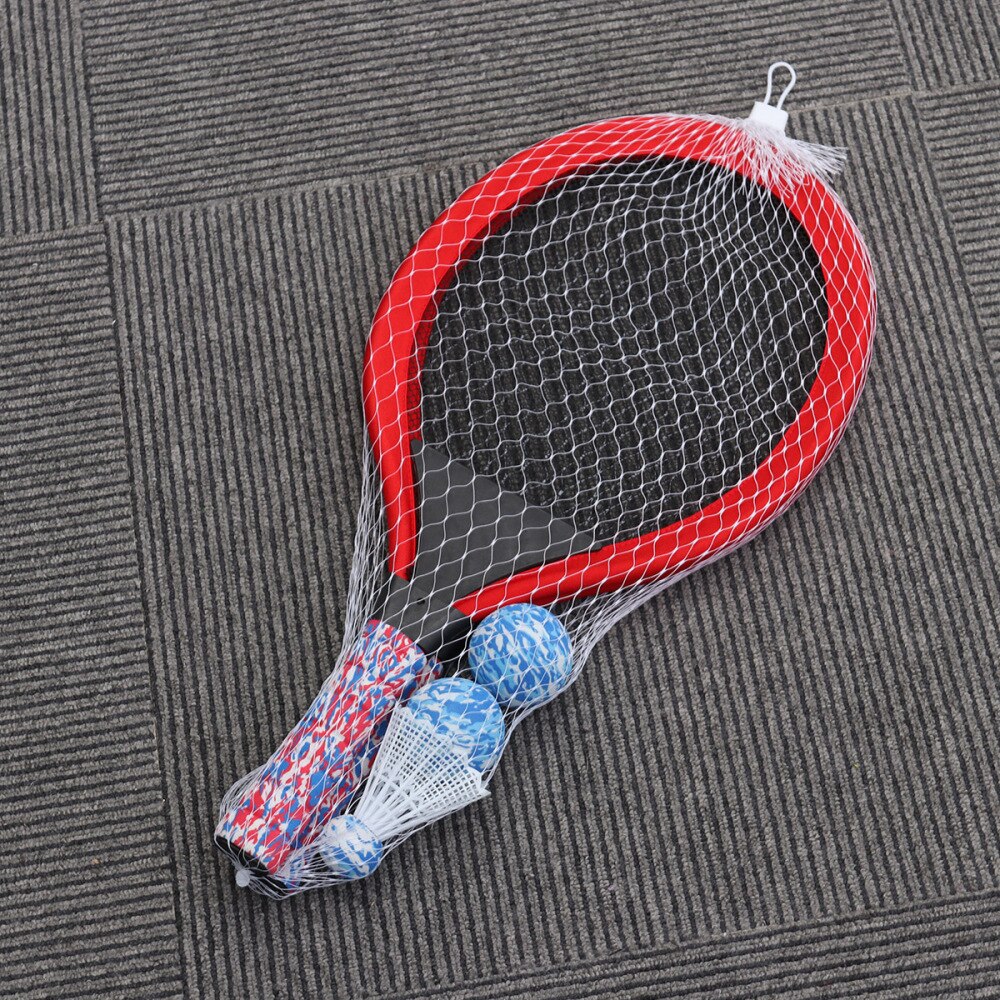 1 paar freundlicher Tennis Schläger freundlicher Palying Badminton Oval Schläger Spiel Requisiten für Kindergarten Grundschule draussen Sport (O