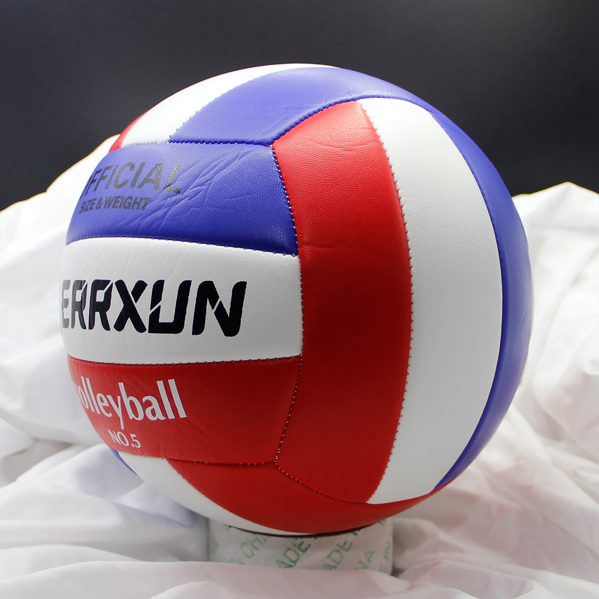 1-delig klassiek duurzaam plus type machinaal genaaid nr. 5-volleybal, de beste sportgenoot voor volwassenen/beginners.: WHITE