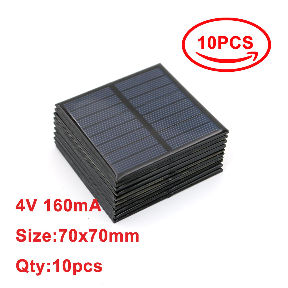 10Stck 0,64 W 4V 160mA Mini Solarzelle Solar- Tafel Standard Epoxid Polykristalline Silizium DIY Batterie Energie Ladung modul spielzeug