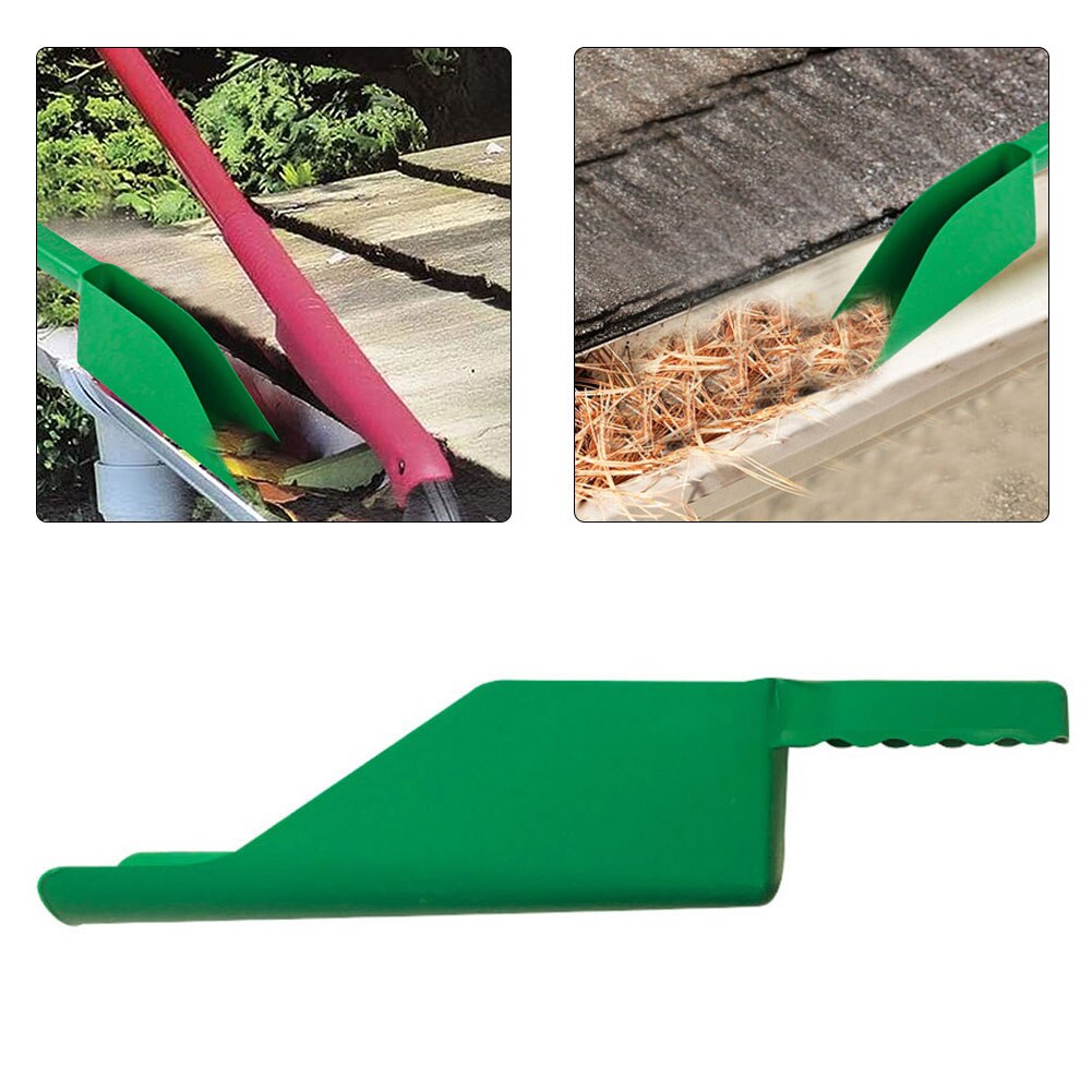 Gutter Drain Scoop Ditch Garden Cleaning Scoop Roof Gutter Cleaning Tool Portable Small Spade Plastic For Sewer Villas Green