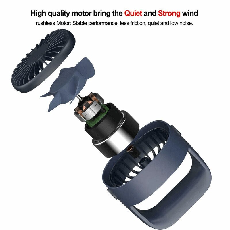 USB Personal Mini Fan Cooler Portable Quiet Desktop Desk Silent PC Outdoor Office 3 Speed Cooling Fan