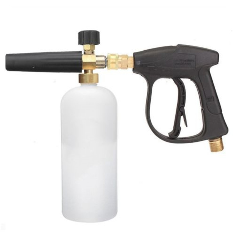 HNYRI 1/4&quot; Quick Release Pressure Washer Clearner Kit Snow Foam Lance Soap Nozzle M22 Pipe Diy Washing Tools Spray 5M Water Hose