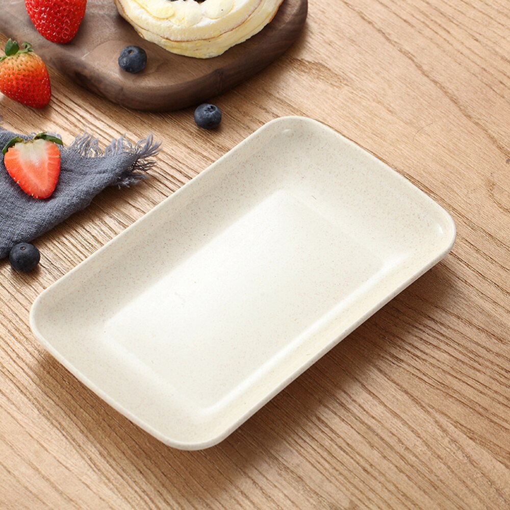 4pcs Dishes Household Dinner Plate Food Plate Microwave Oven Available Eco-friendly Home Kitchen Utensils (Pink, Green, Blue, Be