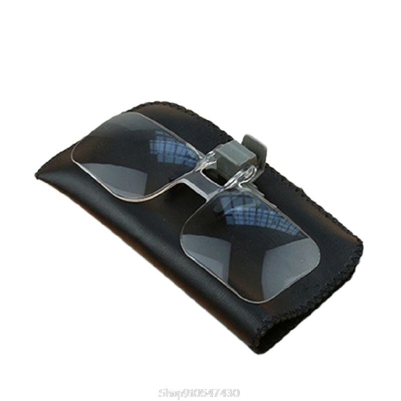 Portable Frameless Magnifier Folding Handfree Clip On Clear Magnifying Glasses Lens Precise Eyeglasses Jewellery D