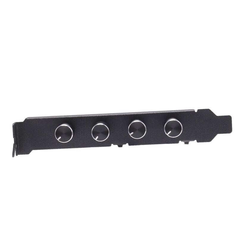 PC 8 Channels Fan Hub 4 Knob Cooling Fan Speed Controller For CPU Case HDD VGA PWM Fan PCI Bracket 12V Fan Control Power Supply