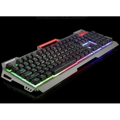 Gamer trådbunden spelarset tangentbord + mus med mekanisk känsla: Default Title
