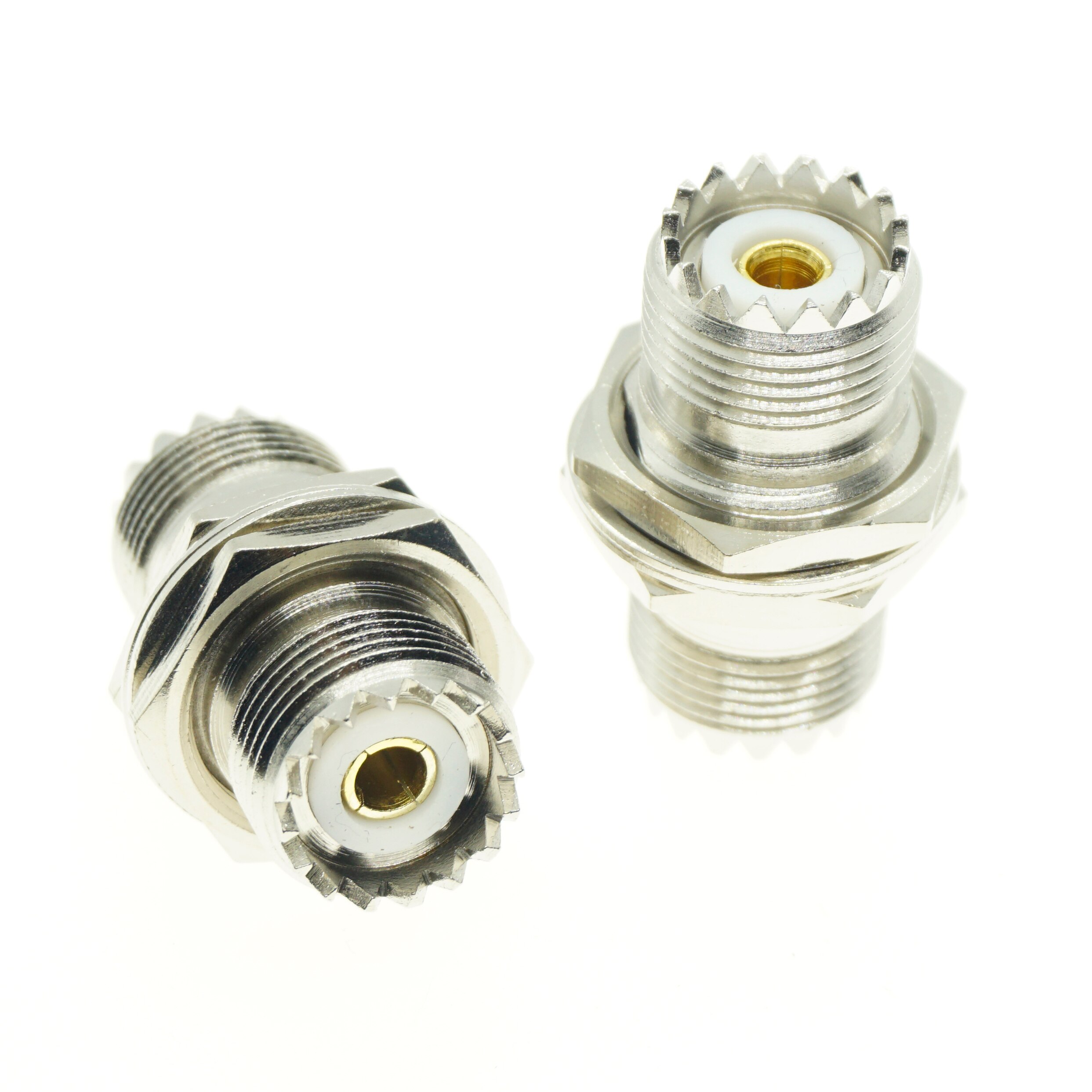 Uhf kvinnelig til uhf kvinnelig dobbel o-ring skottpanel monteringsmutterplugg uhf  pl259 so239 2 dobbelt hunnkontakt koaksial rf adaptere