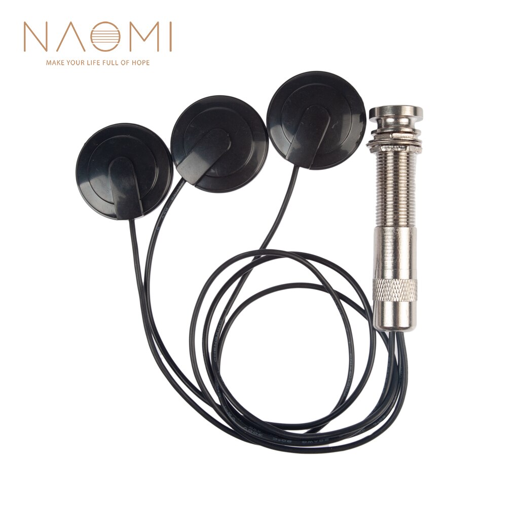 Acoutic Guitar Pickup Preamp LC-5 5 Bands EQ Equalizer Acoustic Guitar Preamp EQ Equalizer Tuner Piezo Ceramic Pick-up: NM-3W BLACK