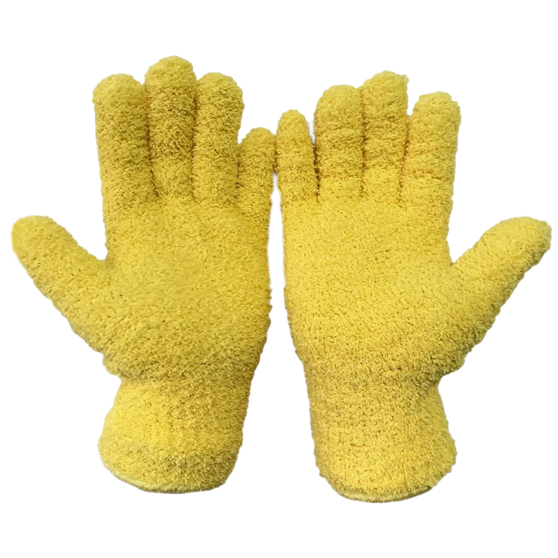 Car Wash Microfiber Dust Removal Gloves Coral Fleece Gloves Clean Five-finger Housework Water Absorbent Dry Hair Gloves: 01