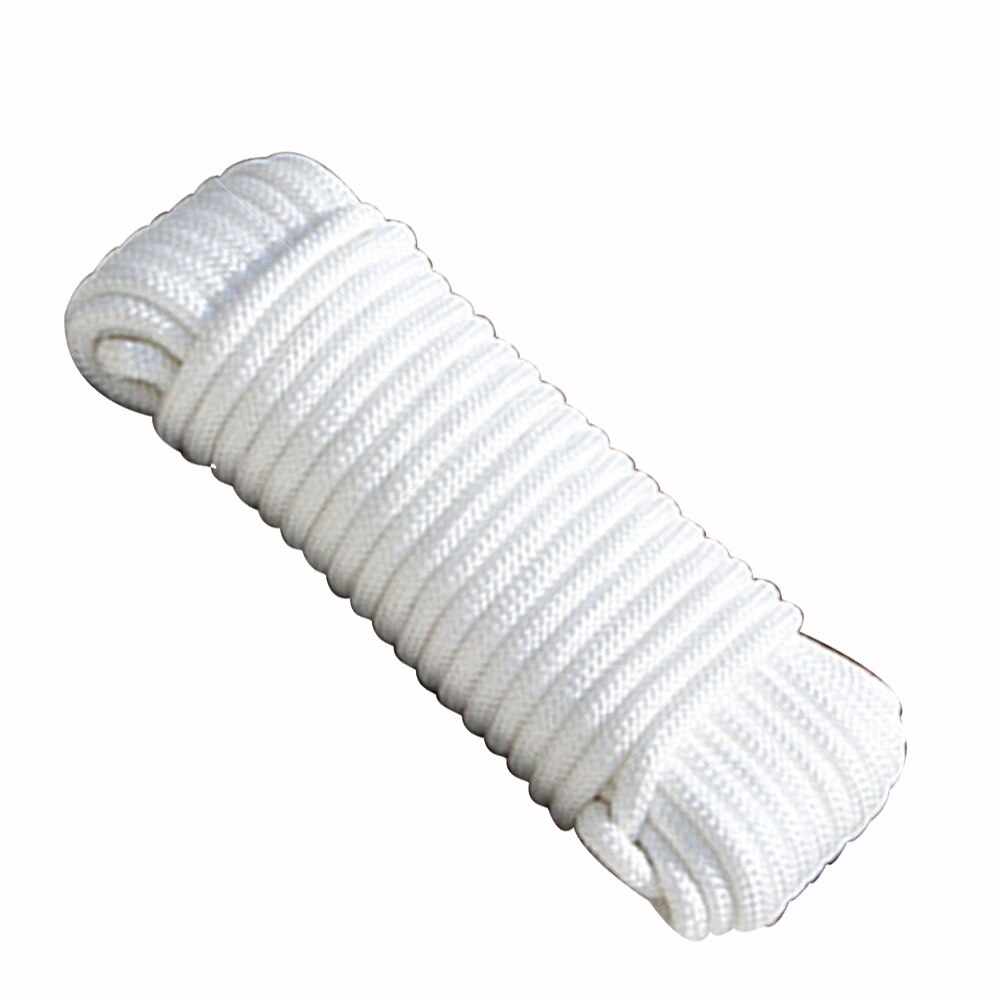 Corde de Parachute Dia 2 MM 50 100 mètres, corde de tente pour randonnée Camping corde à linge Bracelet bricolage: WHITE / 100M