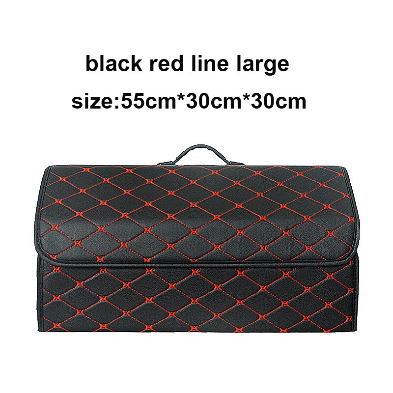 Organisateur de voiture étanche, Portable, pliable, organisateur de coffre de voiture, rangement d'accessoires automobiles: diamond back red L