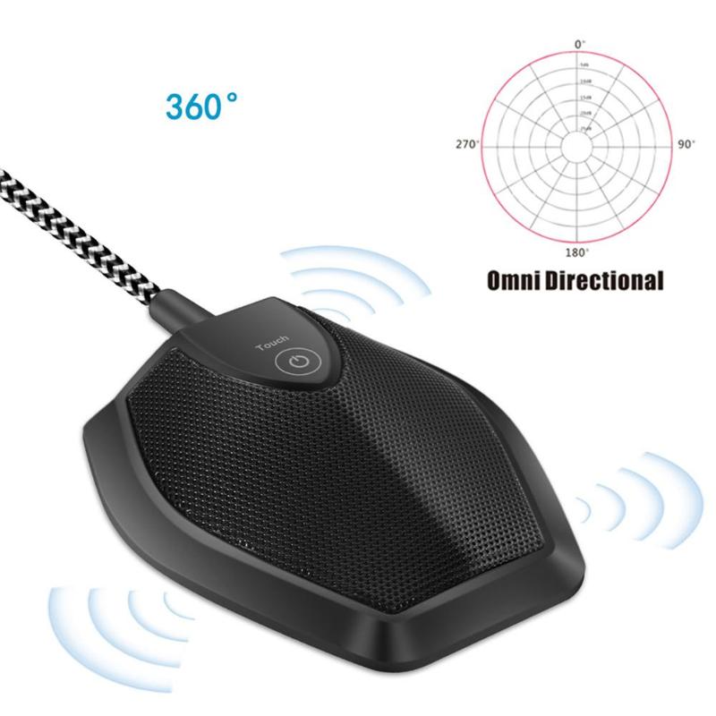 G11 Touch Butoon Condenser Desktop Microphone Omnidirectional Conference Microphone Mic for Meeting Room Seminars microphone