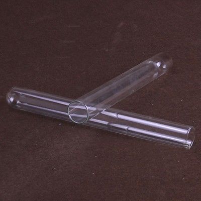 LOT 10 13x100mm Glass Round bottom Heavy wall Flat mouth Test Tube for Chemistry Laboratory