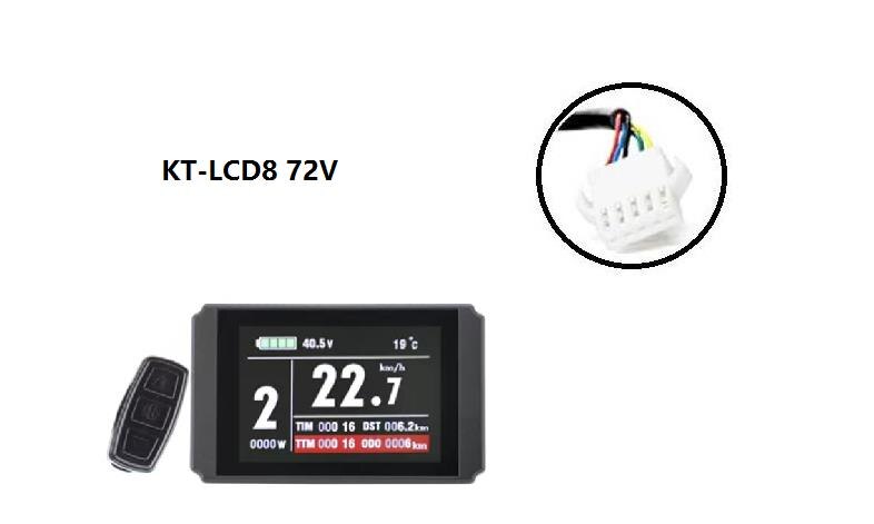 KT Serie Instrument LCD4 LCD10Y LCD10YN LCD10H LCD9 LCD8YN LCD8Y LCD4 LCD8H LCD8S Elektrische Fiets Control Smart Lcd-scherm: LCD8 72V