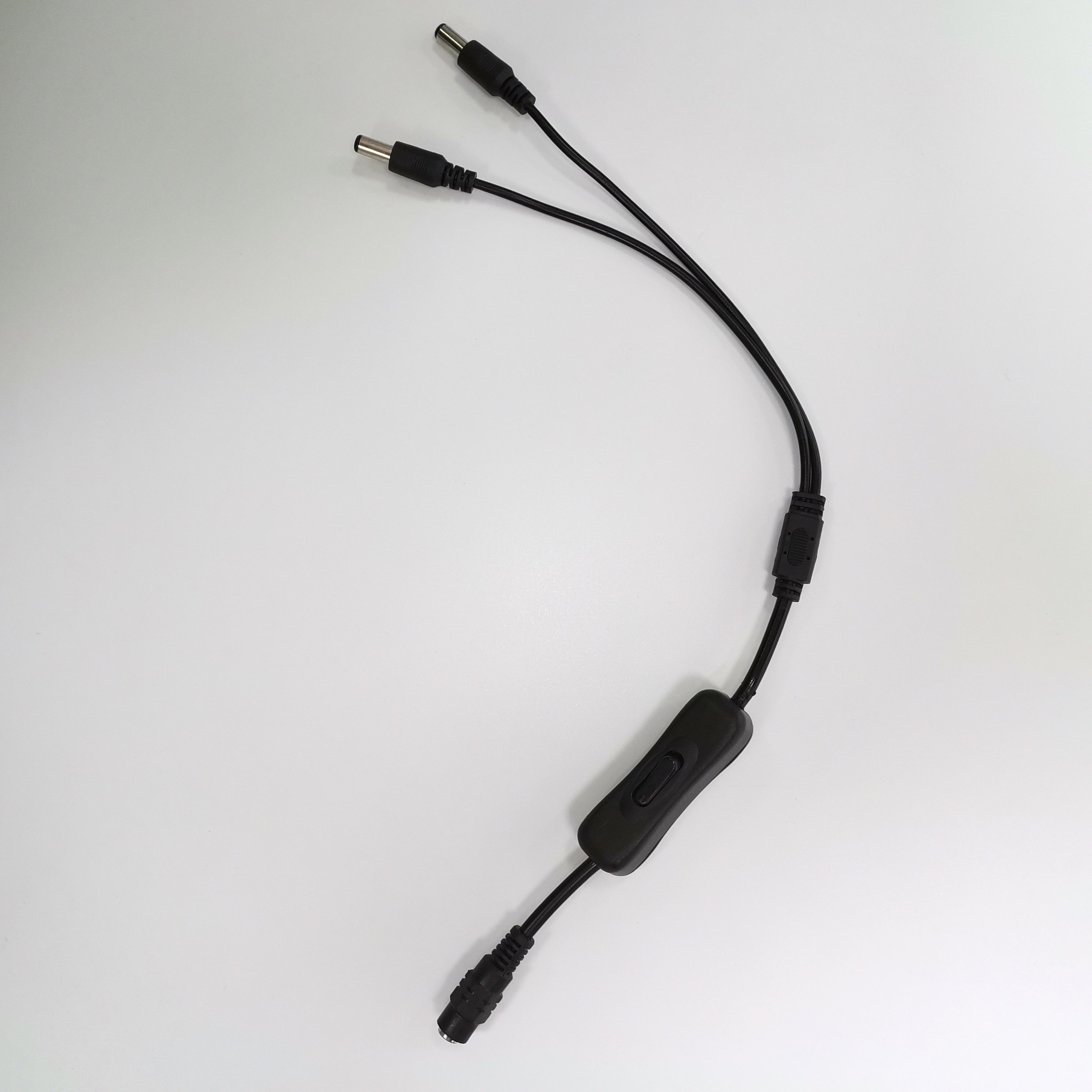 2pcs Manual Inline DC Switch 5.5mm x 2.1mm 1 to 2 Splitter DC Inline Power Switch DC Inline On/Off Rocker Switch for CCTV: 1  to 2 Splitter