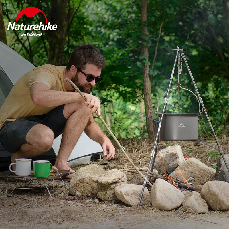Camping Tripod For Cooking, Portable Adjustable Outdoor Cooking - View #2
