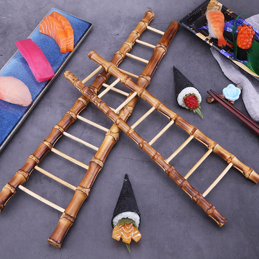 1pc Exquisitely Decorative Bamboo Ladder Bamboo Photo Prop for Decoration