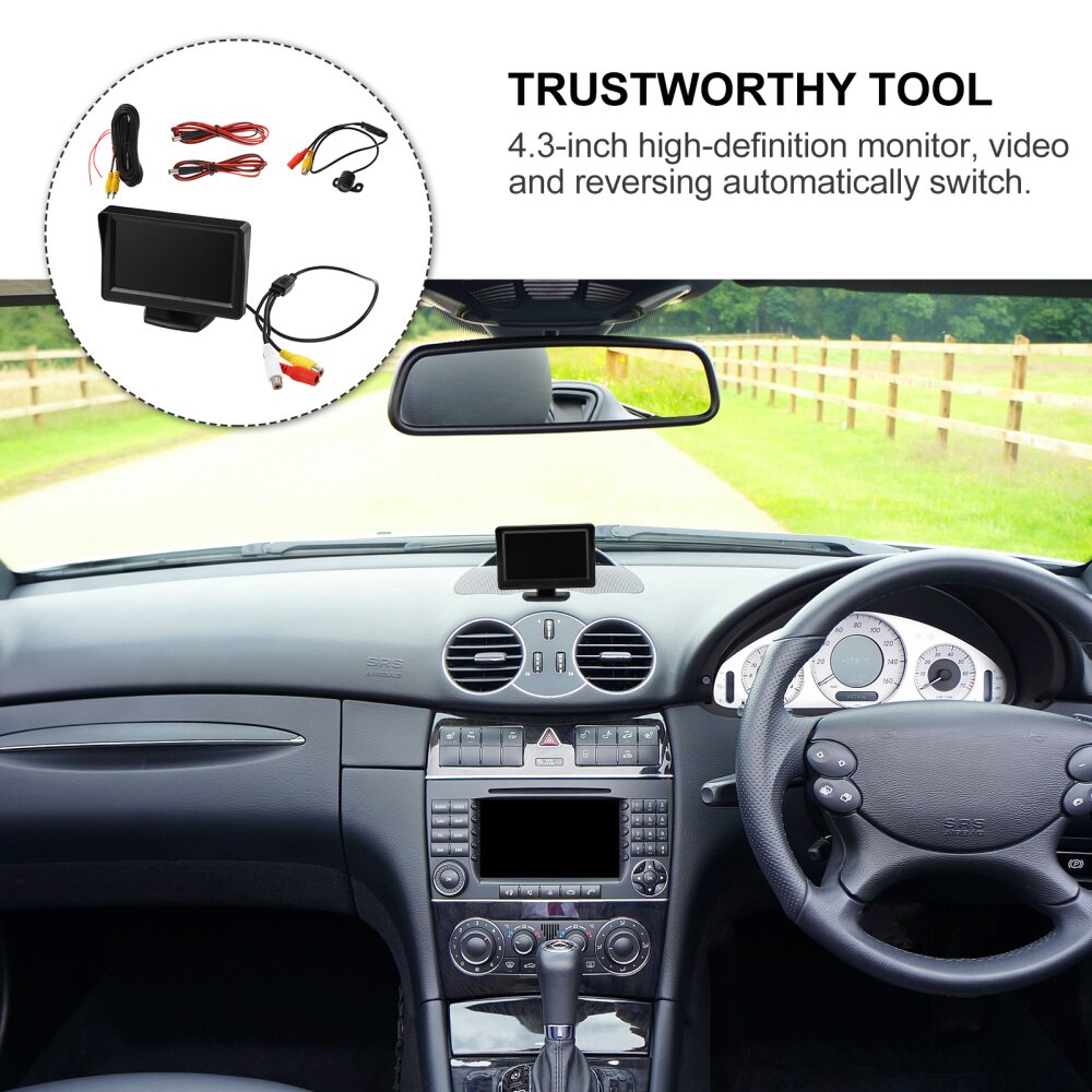 1 Set Car Rear View Kit 4.3 Inch LCD Monitor and Parking Reversing Camera