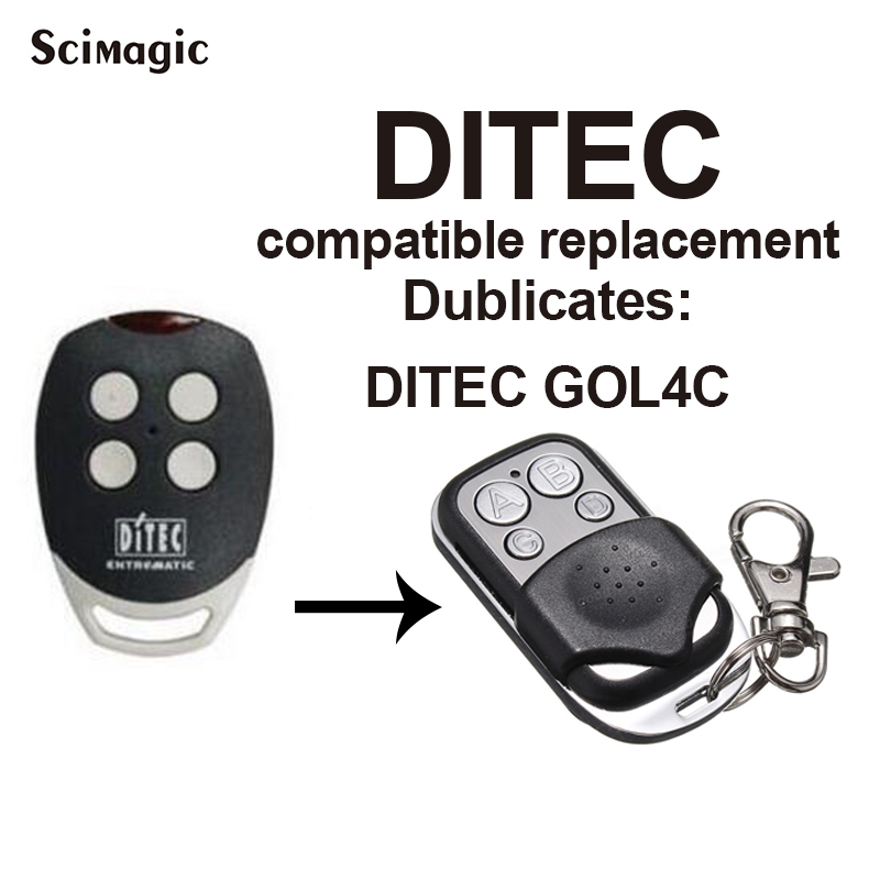 433MHz DITEC GOL4C Garage Door Opener Clone Remote Control Fixed Code DITEC Transmitter Garage Command