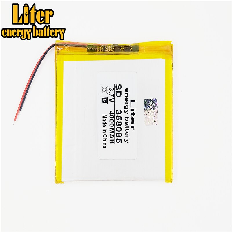 358085 3.7 V 4000 mah tablet battery brand tablet general polymer lithium battery