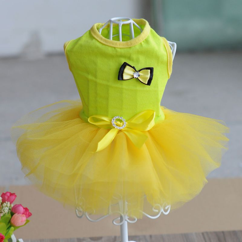 Vestido de boda para perros pequeños, tutú, malla de algodón, 100%
