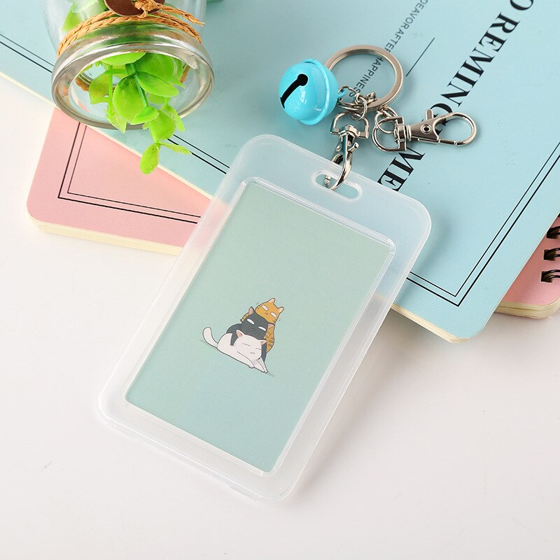 Bank Credit Card Holder Card Cover Cartoon Cute Student Bus ID Card Cover Bag Women Men Keychain Card Case Kids: 16