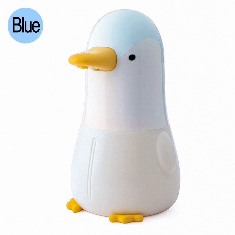 Pingouin – distributeur automatique de savon mousseux pour les mains, Machine à Induction, lave-mains pour salle de bains et cuisine, pompe à mousse pour enfants: Bleu ciel