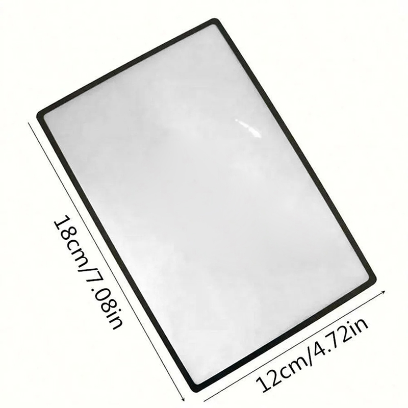 Full Page Large Sheet Magnifier PVC Magnifying Glass Reading Aid Glass Page Magnifying Large Area Lens Reading Magnifier: Default Title