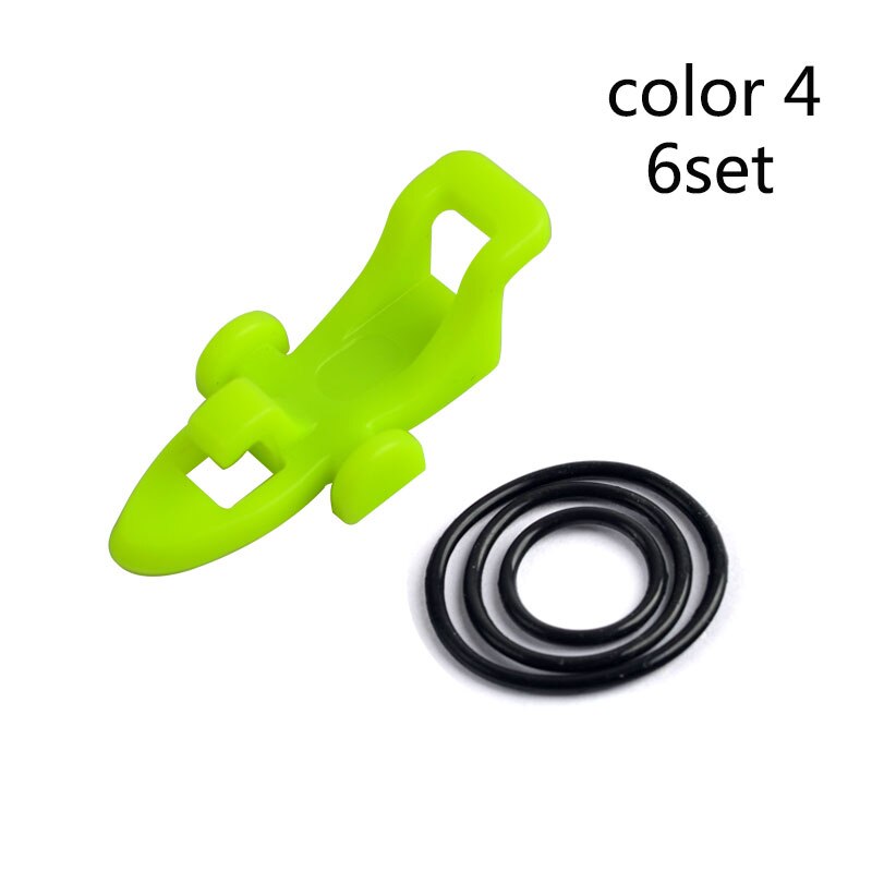 Juego de 6 ganchos de pesca de plástico, Soporte seguro, accesorios para señuelos, mantenimiento seguro para caña de pescar, herramienta de lanzamiento de cebo: color 4