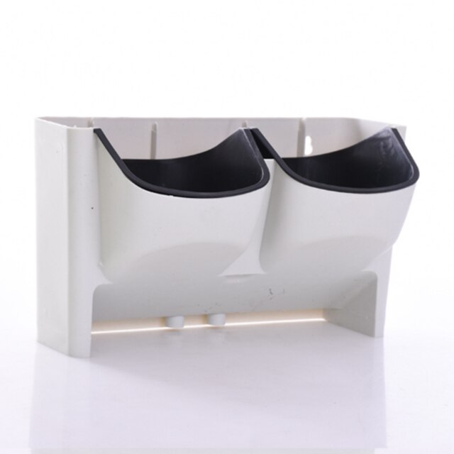 2 Pcs Stackable Hanging Flower Pot Mini Stacking Garden Vertical Plant For Veg Herb Fruit Indoor Outdoor All Season Home Decorp: White